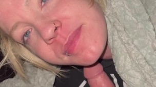 Sucking cock at the campfire